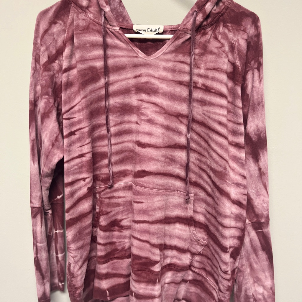 Johnny Was Calm Purple Tie-Dye Hoodie